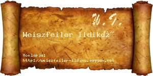 Weiszfeiler Ildikó névjegykártya